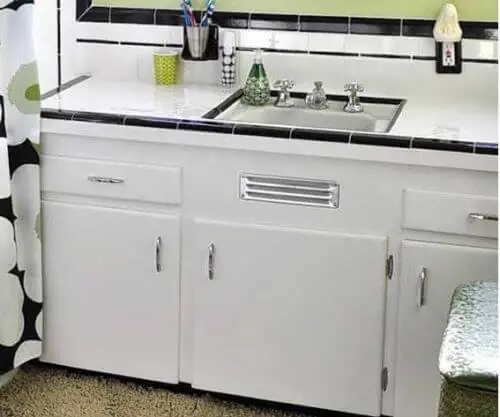 metal vent for sink base