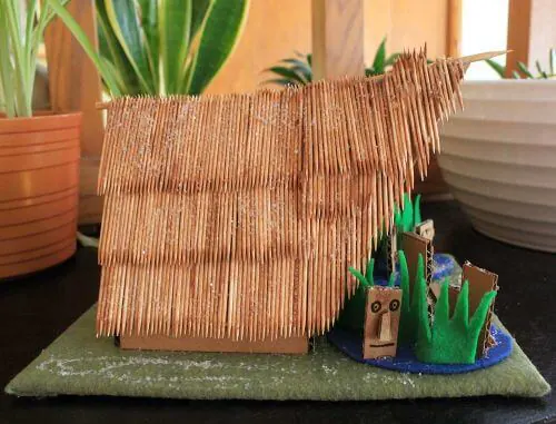 miniature tiki hut