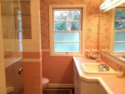 pink tile bathroom new
