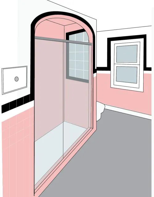 Vintage pink bathroom