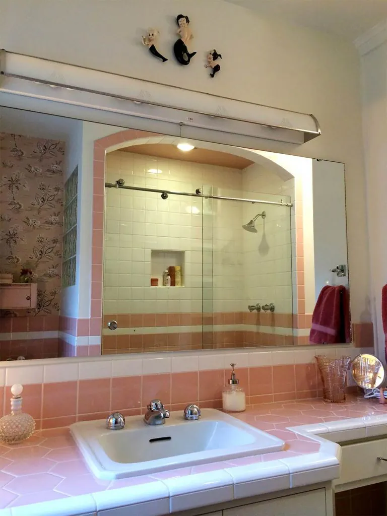 beautiful pink bathroom remodel