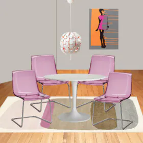 Ikea mid mod dining room