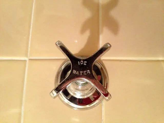 rare ice water faucet ice water tap in a vintage bathroom