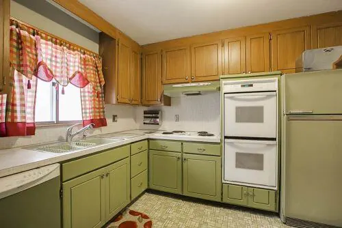 avocado green kitchen