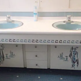 vintage formica bathroom vanity