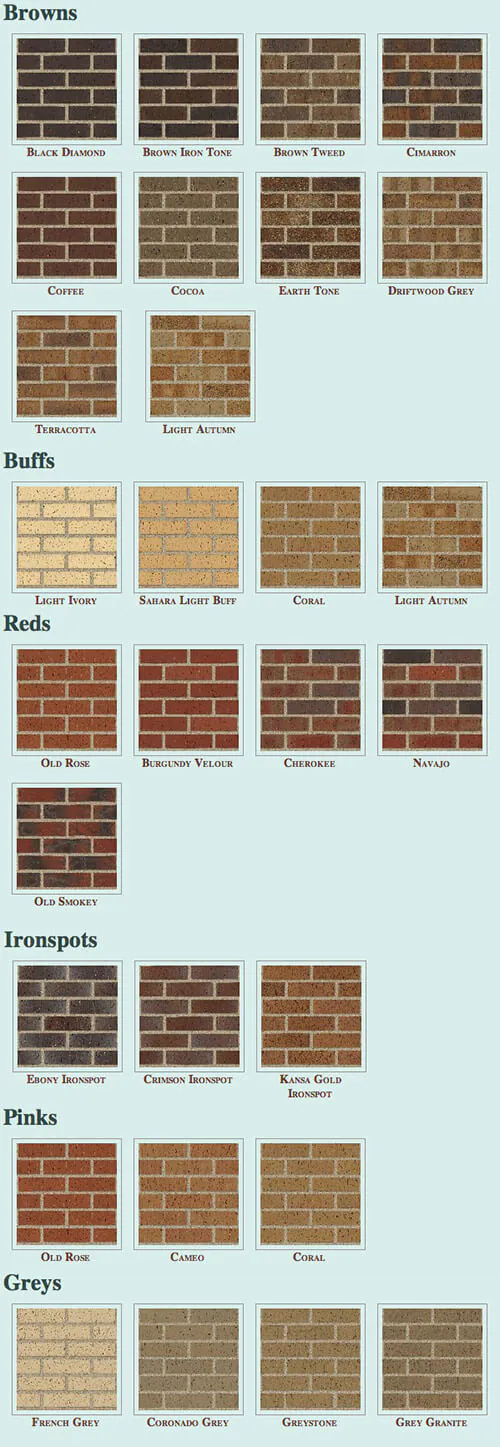 colors of bricks