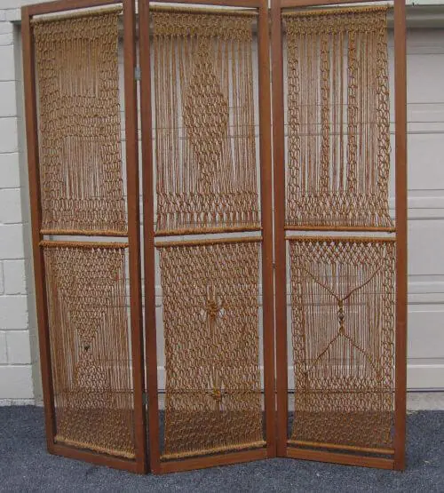 macrame room divider screen