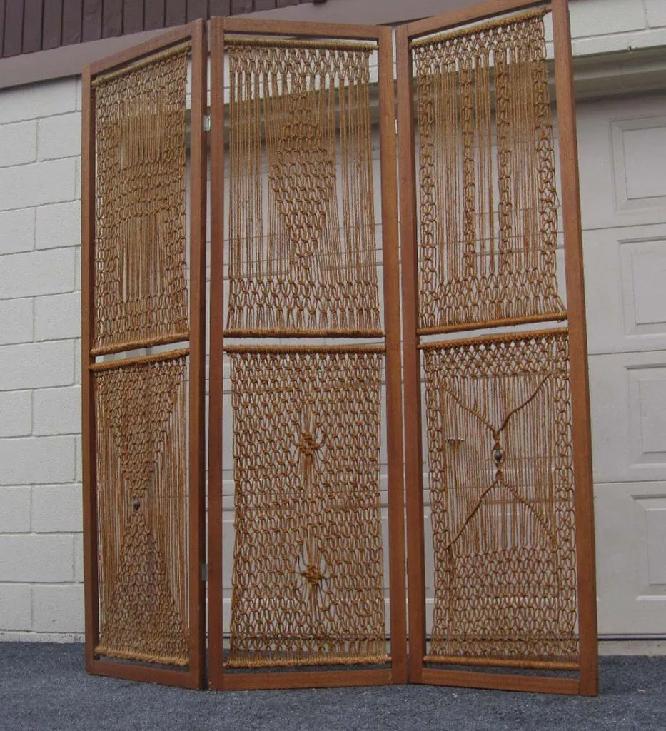 macrame macrame folding screen