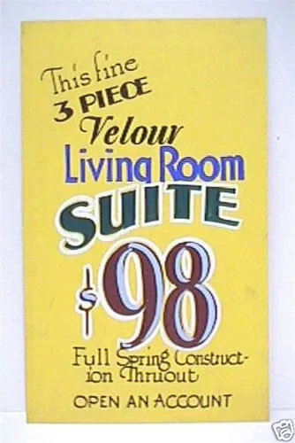 vintage furniture store sign