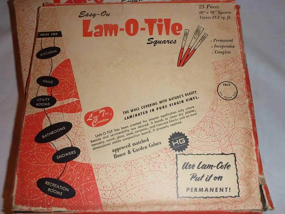 vintage wall tile vinyl Lam-O-Tile wall tile