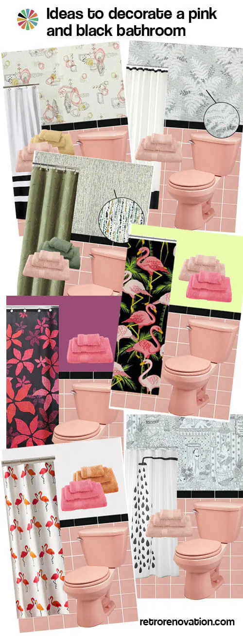 pink and black bathroom design ideas