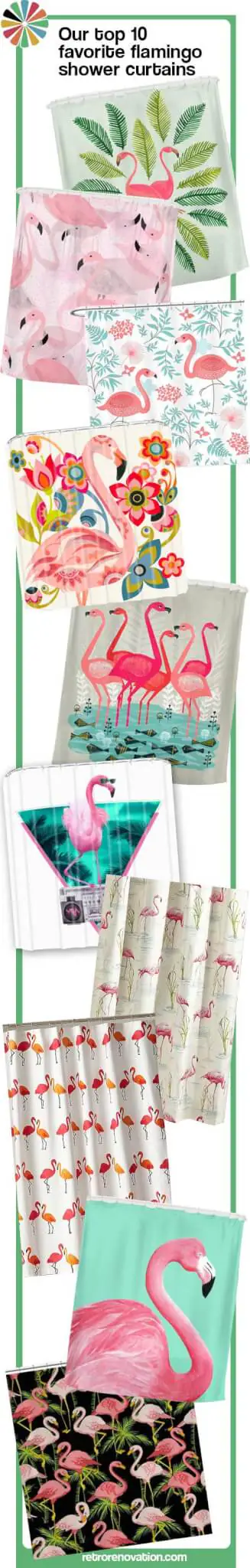 flamingo shower curtains