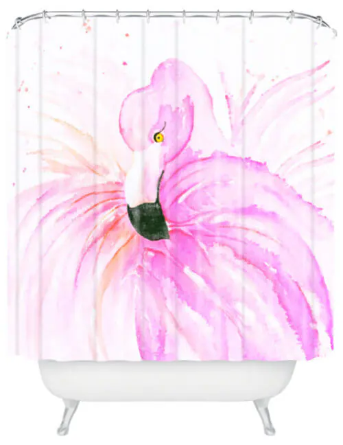flamingo shower curtain
