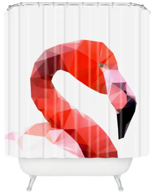 flamingo shower curtain