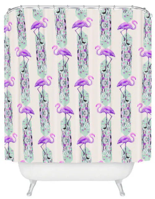 flamingo shower curtain