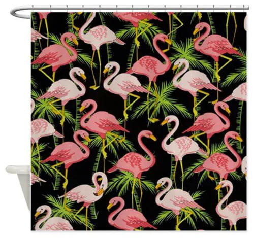 flamingo shower curtain