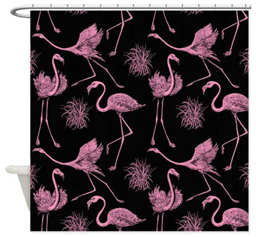 pink flamingo shower curtain