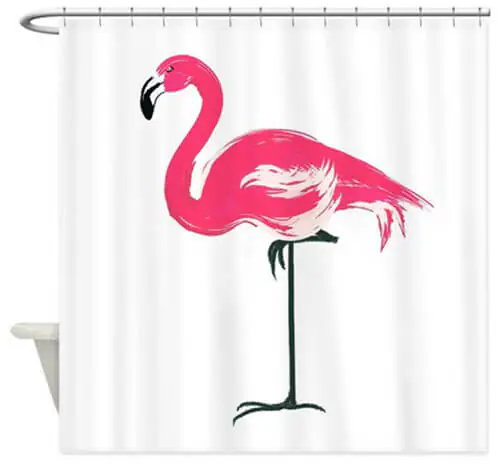 flamingo shower curtain