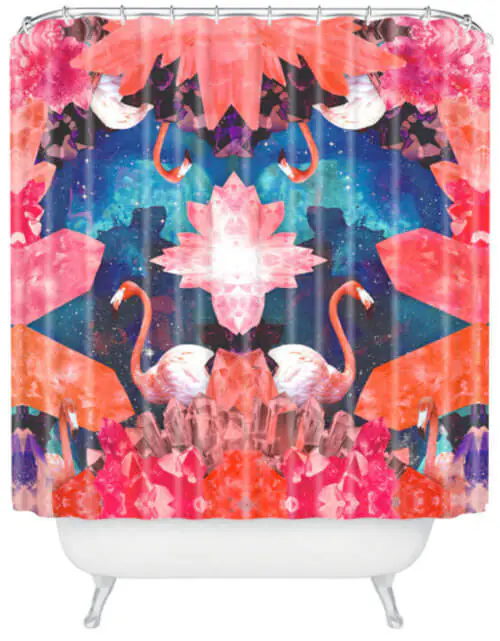 flamingo shower curtain