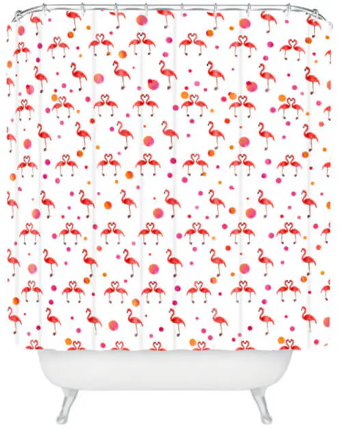 flamingo shower curtain