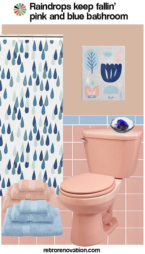 pink and blue bathroom idea