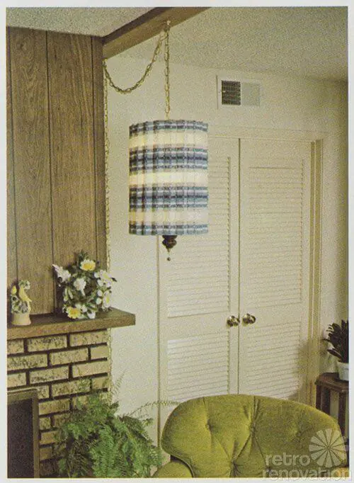 1970s swag lamp