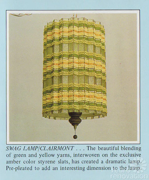 1970s swag lamp