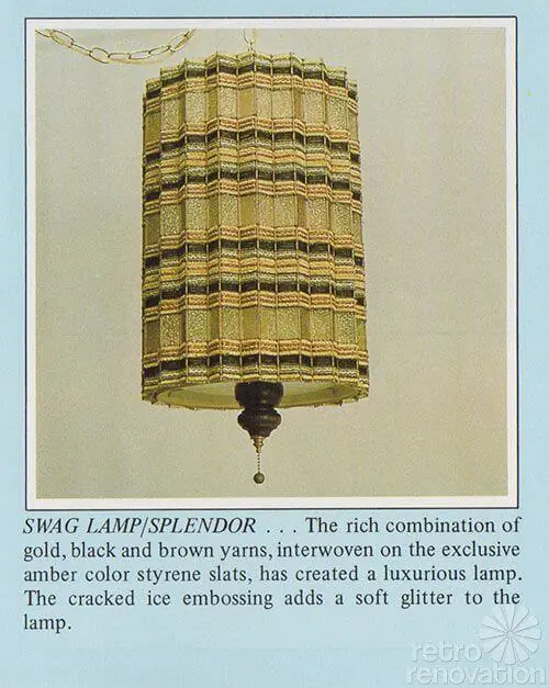 1970s swag lamp