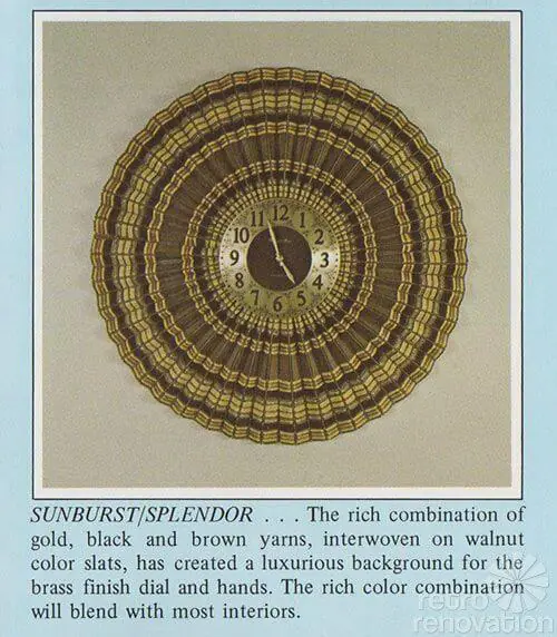 retro sunburst clock