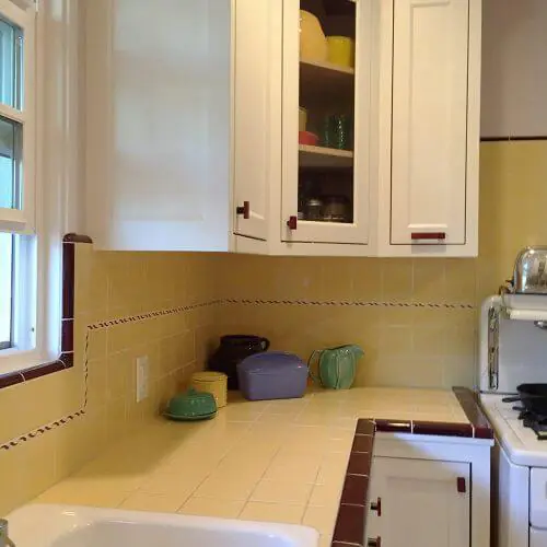vintage yellow kitchen