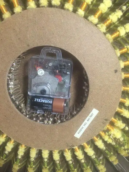 retro woven wood clock
