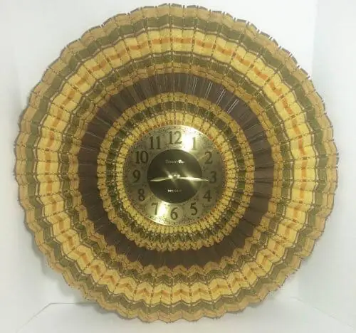 retro woven wood clock