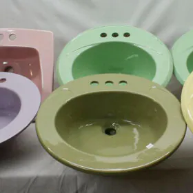 colorful vintage sinks