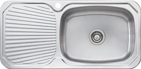 stainless steel drainboard sink