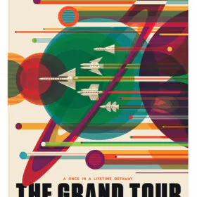 vintage style space poster