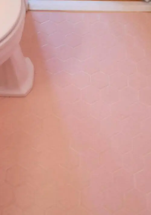 vintage pink floor tile