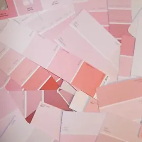 pink paint swatches