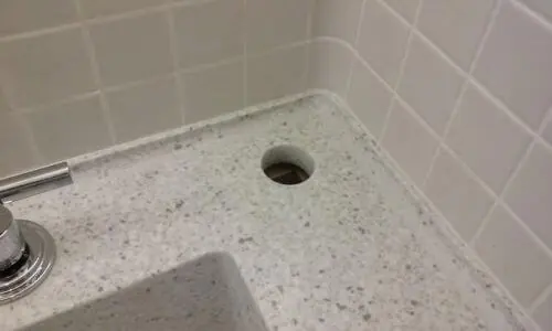 Corian countertop with bevel