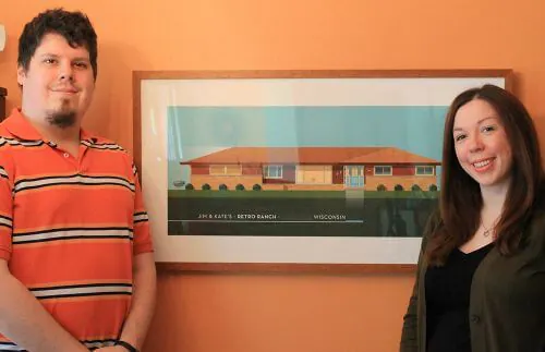 midcentury ranch house portrait