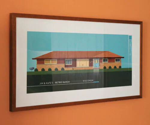 midcentury ranch house portrait