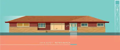 midcentury home portrait