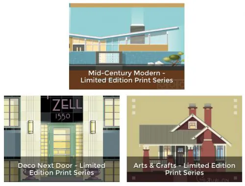 vintage home illustrations