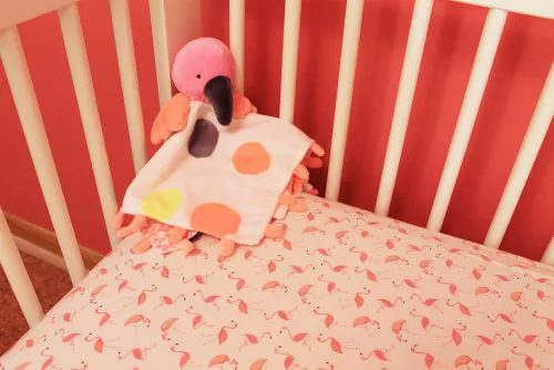 midcentury flamingo nursery