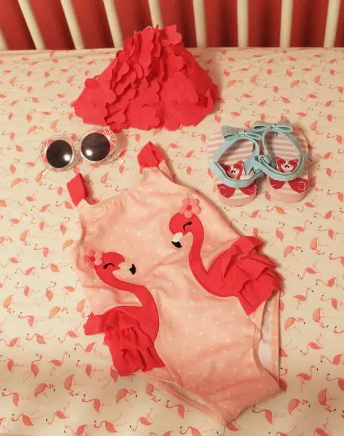 midcentury flamingo nursery