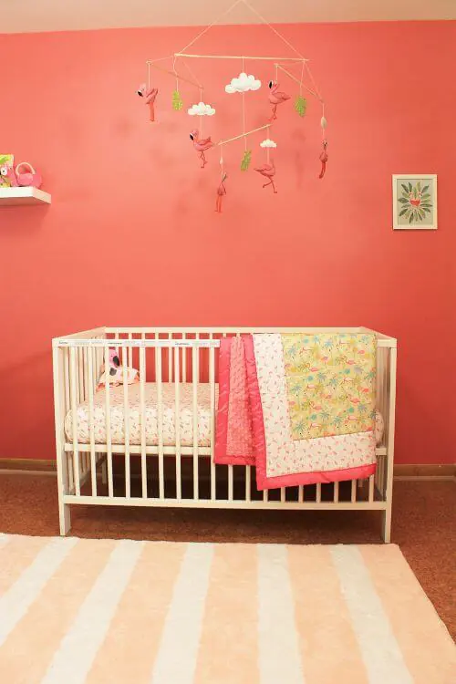 midcentury flamingo nursery