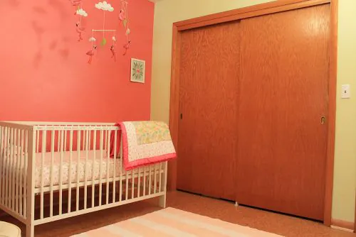 midcentury flamingo nursery