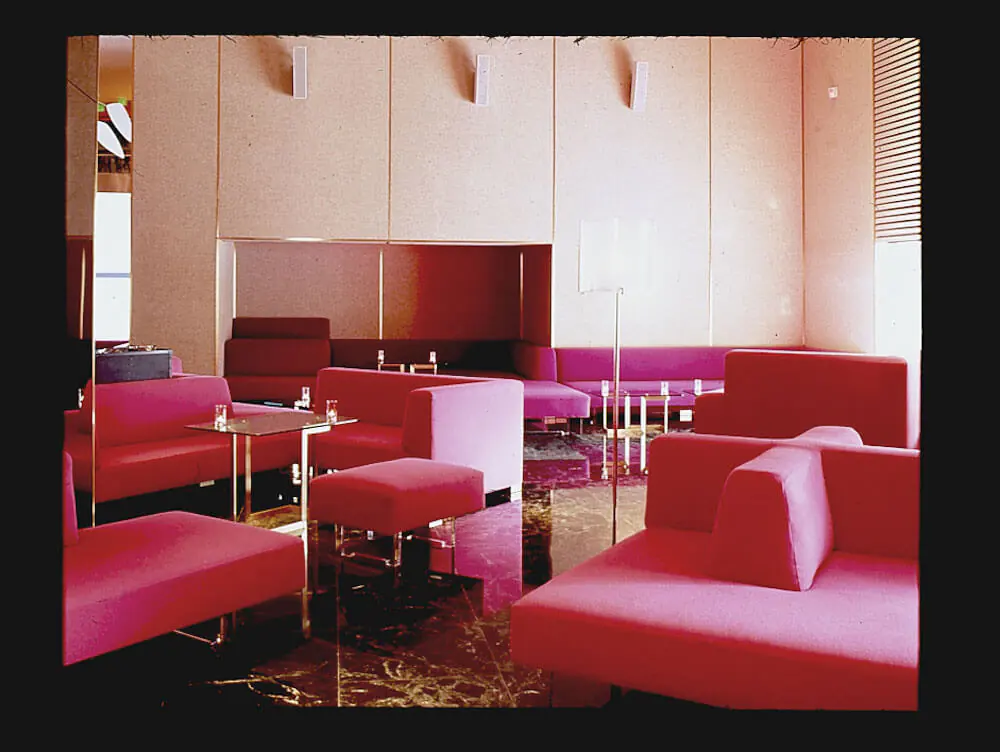 HOT PINK OMNIBUS CONFIGURATION AT THE STANDARD HOTEL, 2002 ALL RIGHTS RESERVED
