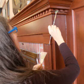 faux bois painting