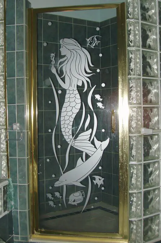 mermaid shower door