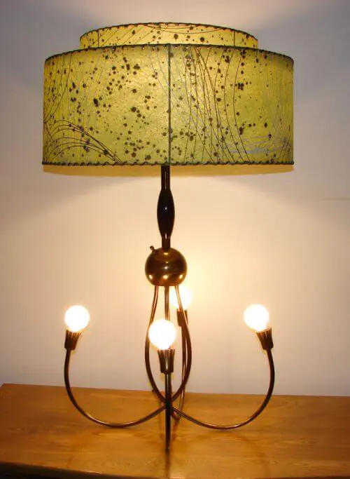 mid century lamp mid century lamp with fiberglass shade